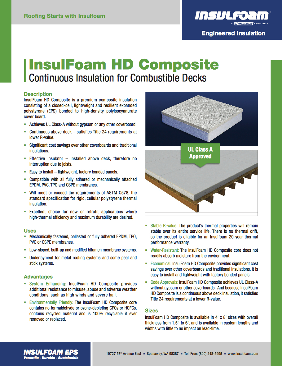 InsulFoam HD Composite, Product Data Sheet