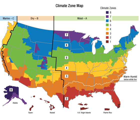 Insulation Climate Zone Map | Insulfoam